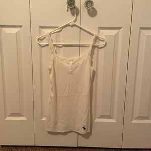 Small Abercrombie lace white tank top